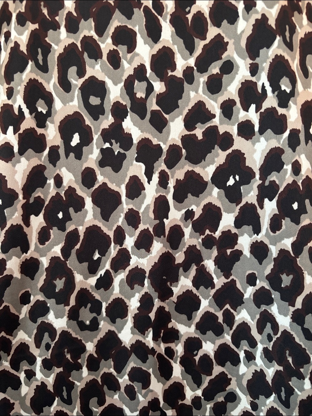 Ann Taylor Leopard Print Sleeveless Ruffle Camisole - Black & Tan - Picture 5 of 7